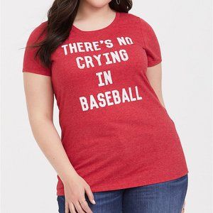 Torrid There's No Crying in Baseball Slim Fit Tee